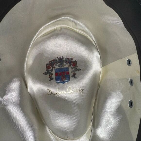 DeLuxe Quality Vintage Lavender Purple Fedora Hat with Black Braided Trim - Picture 7 of 10